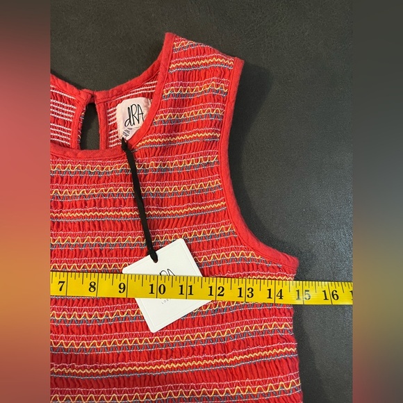 Dra Los Angeles Anthropologie Pink Gauze 100% Cotton Lined Mini Dress SP NWT - Picture 10 of 13